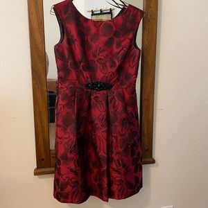 Pleated gown, beaded waist